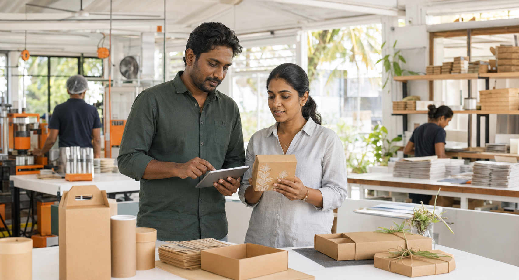 Sri Lankan business founders collaborating in a workshop
