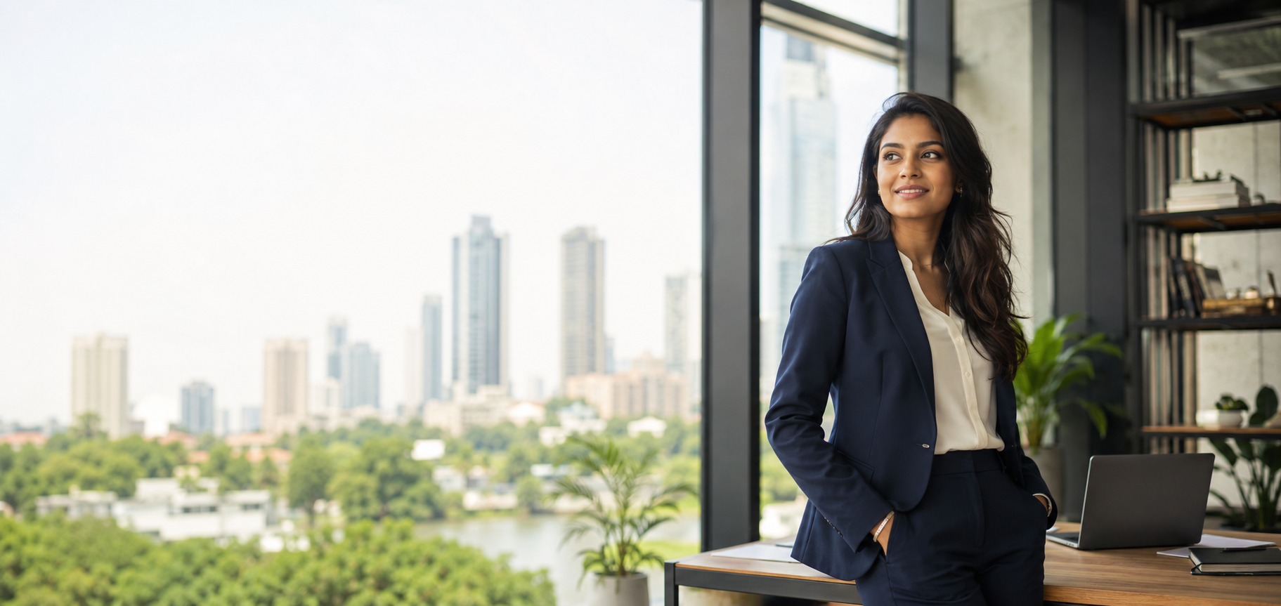 Sri Lankan entrepreneur in a modern Colombo workspace